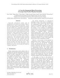 A Case for Integrated Data Processing in Large-Scale Cyber-Physical Systems