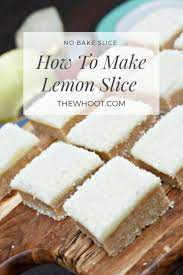 Lemon Slice No Bake Recipe The Whoot Lemon Bars Easy Recipes Slices Recipes