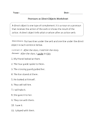 Pronouns As Direct Objects Worksheet Free Grammar Worksheet Grammar Worksheets Worksheets