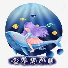 Hoje é o dia do habitat desse povo todo. Garota De Desenho Animado Do Dia Mundial Dos Oceanos Com Um Cardume De Peixes Desenho Animado Menina Escola De Pescaria Imagem Png E Psd Para Download Gratuito