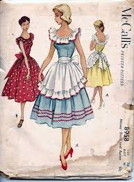 Vintage 50s Dress Apron Sewing Pattern Mccall S 8958 Vintage Dress Patterns Vintage Apron Pattern Vintage Dresses 50s