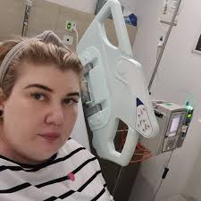 Carrie-Ann from Dubbo who sadly has melanoma tumours in pelvis, shoulder  blades, groin, abdomen, chest wall/breasts and arms was rushed to hospital  yesterday in an ambulance suffering from side effects of her