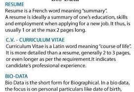 See difference between resume cv and bio data hr interview. Difference Between Resume Cv And Biodata Internet News Latest Technology Web Tips Resume Cv Resume French Words