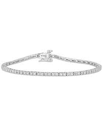 Diamond tennis bracelet circa 1930's hand engraved vintage antique old european transitional cut bracelet platinum, price. Macy S Diamond Tennis Bracelet 1 Ct T W In 14k White Gold Reviews Bracelets Jewelry Watches Macy S