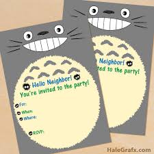 This fresh floral birthday invitation is perfect for your party, whether you're celebrating with a full saturday night bash or a casual weekend brunch with the girls. Free Printable My Neighbor Totoro Birthday Invitation