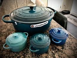 Le creuset multifunction pan is a great way to save space and money. Another Addition To My Collection 6 75 Qt Wide Round Dutch Oven In Deep Teal Mini Cocottes In Caribbean Deep Teal And Marseille Love These Colors Deep Teal Color Lecreuset