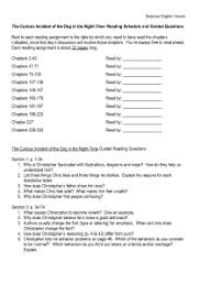 The Curious Incident Of The Dog In The Night Time Language Arts Activities