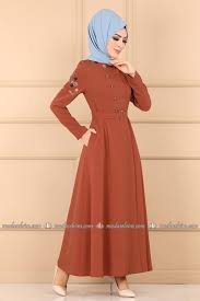 Modaselvim Pardesu Cicek Nakisli Pardesu Ferace Pd41313 Kiremit Elbise Modelleri Elbise The Dress