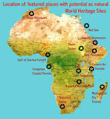 Lake tanganyika is one of the great lakes of africa. Map Of Africa Showing The Locations Of Potential Natural World Heritage Sites World Heritage Sites World Heritage Forest Lake