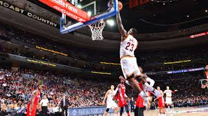 The cleveland cavaliers and the philadelphia 76ers take the floor at wells fargo center at 7 p.m. Lebron James Of Cleveland Cavaliers Became Youngest In Nba History To Score 25 000 Points