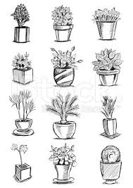 Blumentopf Flower Pots Drawing Set Chalk Drawings