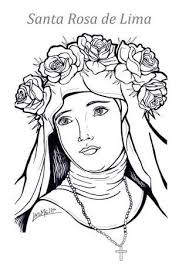 Resultado De Imagen Para Santa Rosa De Lima Manualidades Art Drawings Catholic Coloring