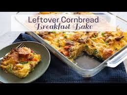 The cornbread is subtly sweet but still manages to shine . Leftover Cornbread Breakfast Bake Casserole Youtube