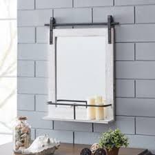 Argos home rect frosted edge wall mirror & glass shelf. Shelves Mirrors Bathrooms Free Shipping Over 35 Wayfair