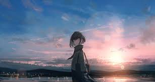 See the best sunset wallpaper desktop collection. Anime Girl Sky Clouds Sunset Anime Hd Wallpaper Peakpx