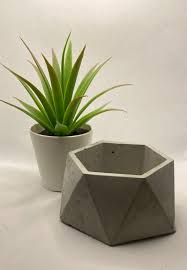 Hexagon Triangular Candle Succulent Cement Pot Concrete Etsy Cement Pots Concrete Pots Hexagon