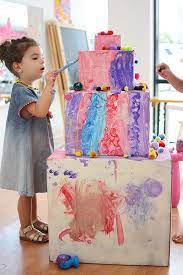 Cardboard Birthday Cake Meri Cherry Preschool Birthday Birthday Activities Toddler Crafts