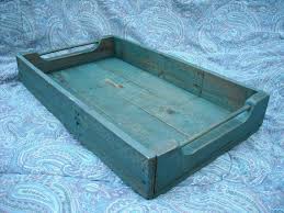 Blue Wooden Tray Serviertablett Servierten Tablett
