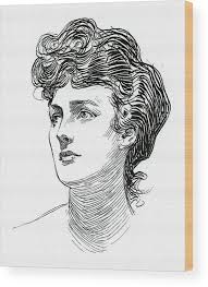 A Gibson Girl by Charles Dana Gibson Wood Print