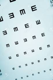 Eye Exam Chart Close Up Shot