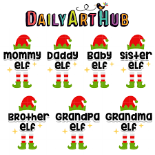 Download Christmas Elf Family Clip Art Set Daily Art Hub Free Clip Art Everyday