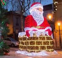 Outdoor Park Decorations 3D LED Christmas Santa Claus Motif ...