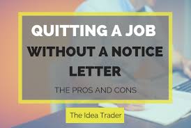 We did not find results for: Quitting A Job Without A Notice Letter The Pros And Cons