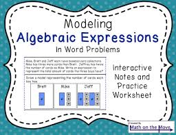 Great For Visual Learners Students Model Algebraic Expressions And Gain A Better Understanding Of Math Expressions Teaching Expressions Algebraic Expressions