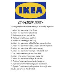 Ikea Scavenger Hunt Scavenger Hunt Birthday Scavenger Hunt List Scavenger Hunt