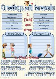Greetings And Farewells Interactive And Downloadable Worksheet You Can Do The Exe Learning English For Kids English For Beginners English As A Second Language