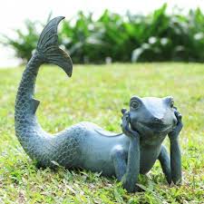 Frogs belong in your garden, and if you don't have any, here are some friendly ones who would like to visit! Frog Mermaid Apr 08 2014 Artistic Findings Contact Mary Dean In Nv Mermaid Sculpture Mermaid Statues Mermaid Decor