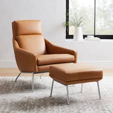 Gently used, vintage, and antique leather chair and ottoman sets. Austin Leather Armchair Ottoman Set