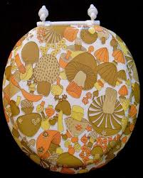 Vintage Mushroom Flower Toilet Seat Vintage Mushroom Mushroom Decor Retro Home