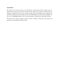 There are three types of reduced relative clauses: Pdf Relative Clauses Tualibo Ali Academia Edu