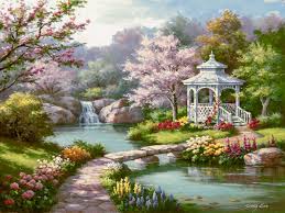 Product Categories Sung Kim Bentley Licensing Group Garden Painting Landscape Art Fantasy Landscape