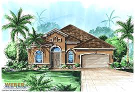Looking for a house plan to fit your narrow lot? Mediterranean House Plan One Story Home Floor Plan For Narrow Lot