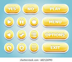 Cuatro niveles de dpi ajustables, varios botones extra para mis comandos personalizados y un precio por debajo de los 10 euros. Set Yellow Candy Buttons Mobile Games Stock Vector Royalty Free 682126990