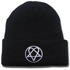 Haihong Heartagram Him H I M His Infernal Majesty Logo Beanie Fashion Unisex Embroidery Beanies Skullies Knitt Beanie Style Embroidered Beanie Embroidered Hats
