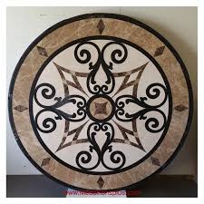 Kristine Ii 36 Waterjet Medallion Medallionsplus Com Floor Medallions On Sale Tile Mosaic Stone In Floor Medallion Marble Floor Pattern Marble Inlay