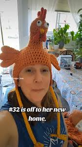 Crochet Chicken Hat