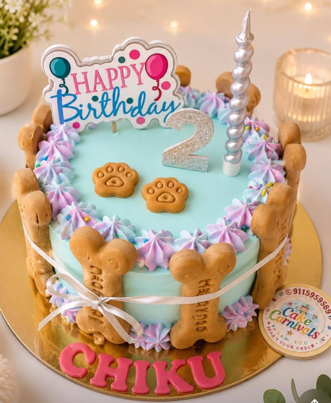 Personalized dog cake product image