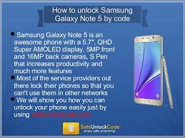 Choose the desired device unlock type: How To Unlock Samsung Galaxy Note 5 By Code