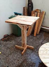 Diy Pallet Bar Table Diy Wood Projects Pallet Diy Wood Projects
