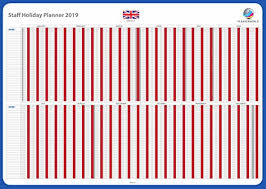 Plannerworld 2019 Staff Holiday Planner Chart Buy Online