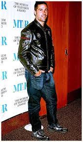 Matthew Fox Mens Fashion Casual Leather Jacket Menswear