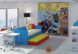 Comic Strip Decor Inspirations For The Contemporary Home Boys Bedroom Themes Comic Room Superhero Room