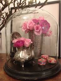 Replace The Chips With Black Rose Petals And It Ll Be Perfect Cloche Decor Glass Cloche Glass Dome Cloche