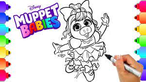 Here you have coloring pages of muppet babies. Pin On Cute Printable Coloring Pages Original Artwork By Rainbow Playhouse