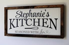 Kitchen Sign Kitchen Decor Gifts Personalized Kitchen Sign For Etsy In 2021 Kitchen Decor Signs Personalized Kitchen Decor Personalized Kitchen Gifts