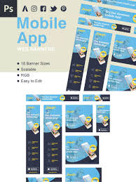 Mobile App Web Banner Ads Template Psd Banner Ads Web Banner Banner
